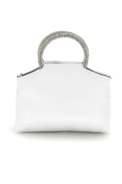 Borsa bianca con manico gioiello Nbg SERA/1281