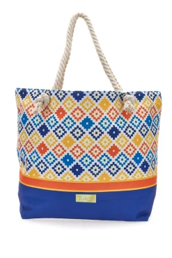 Borsa mare con pochette fantasia multicolore Juice Ischia 0169