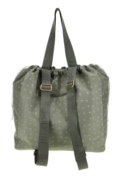 Borsa mare verde fantasia trasformabile in zaino Naj-oleari 61988/MIAP2