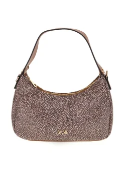 Borsa marrone a fantasia con tracolla removibile Basile BA1276TAP