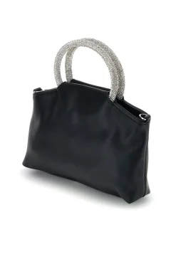 Borsa nera con manico gioiello Nbg SERA/1281