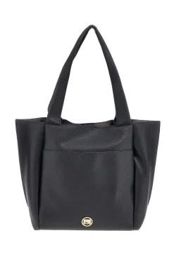 Borsa nera con patta e manici Prima riga BAGPITT002-B