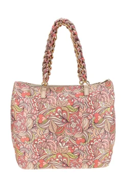 Borsa rosa con stampa floreale Enrico coveri EC26S-252-1