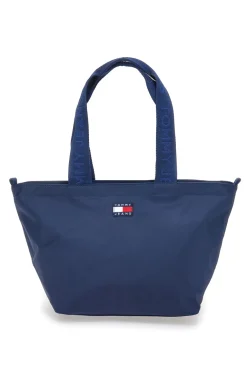 Borsa shopper mini blu in tessuto con manici logati Tommy Jeans Daily Mini Tote