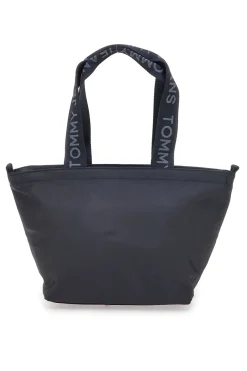 Borsa shopper mini nera in tessuto con manici logati Tommy Jeans Daily Mini Tote