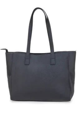 Borsa shopping nera con pochette logata Lancetti LL25W-106-2