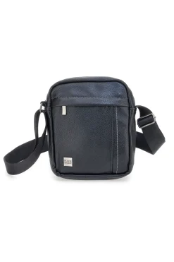 Borsello nero con tasche frontali Black Shoot BS522-1