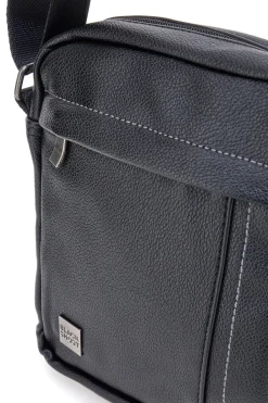 Borsello nero con tasche frontali Black Shoot BS522-1