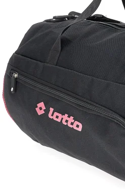 Borsone nero con inserti rosa Lotto LTT427