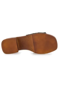 Braune Clogs-Hausschuhe mit Blockabsatz Pittarello 8657