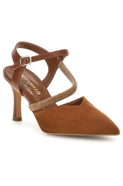 Braune Pumps mit Riemchen Pittarello couture 65302