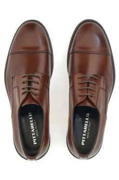 Braune Schnürschuhe aus echtem Leder Pittarello 7705