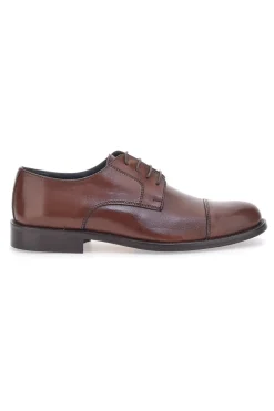 Braune Schnürschuhe aus echtem Leder Pittarello 7705