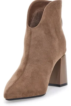 Burani 51690C160 braune Stiefeletten mit Blockabsatz und Reißverschluss hinten
