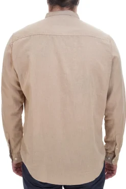 Camicia Beige con Collo Coreana in Misto Lino NO LIMITS MASH009S24