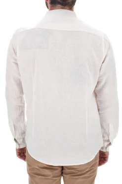 Camicia Bianca con Collo Coreana in Misto Lino NO LIMITS MASH009S24