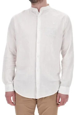 Camicia Bianca con Collo Coreana in Misto Lino NO LIMITS MASH009S24