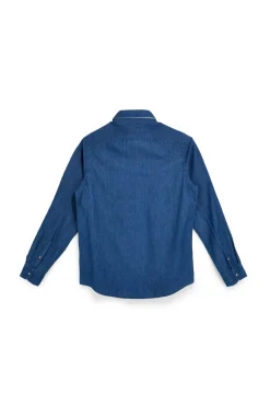 Camicia Denim Blu con Taschini Us Golf CA2614