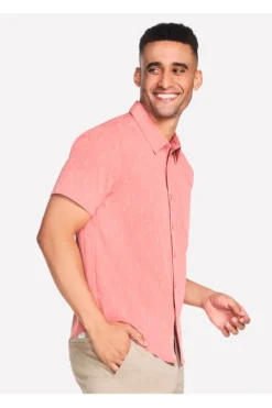 Camicia Skechers The GO WALK Air Printed Short Sleeve Shirt Mattone