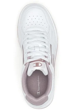 Champion RD18 Heritage Perf WNS Weiße Sneakers mit rosa Details