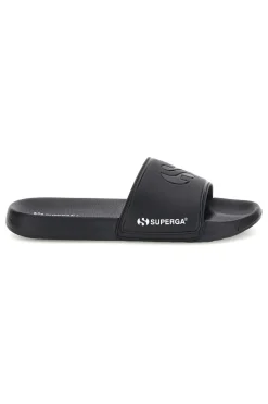 Ciabatta nera con fascia logo Superga S24S753