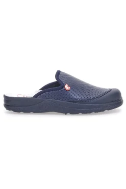 Ciabattate da lavoro Mr Chef 653 Blu Vera Pelle