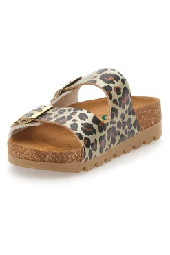 Ciabatte animalier oro con doppia fibbia PITTARELLO BIO 335P20630SR