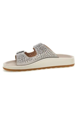 Ciabatte Argento Strass E Fibbie Fly flot 90770169KZ