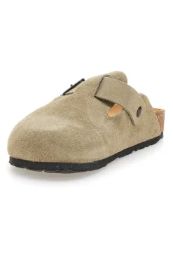 Ciabatte beige chiaro con fibbia in vera pelle PittarelloTierra 335A013PR