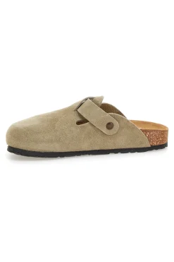 Ciabatte beige chiaro con fibbia in vera pelle PittarelloTierra 335A013PR