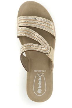 Ciabatte beige con zeppa Inblu 23 RN
