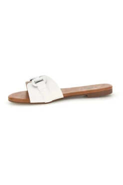 Ciabatte bianche con catena decorativa The first chic PREA441