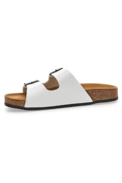 Ciabatte bianche con doppia fibbia e cinturini Pittarello Tierra 335A038SR