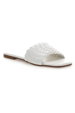 Ciabatte bianche con fascia intrecciata MON DIEU PRE5410