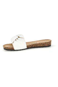 Ciabatte bianche con fascia annodata Fun beach 18107