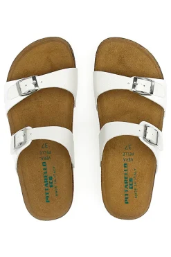 Ciabatte Bianche con Fibbie Pittarello Eco 335006