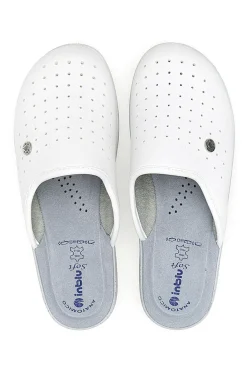 Ciabatte Bianche con Sottopiede in Pelle INBLU 33 RH