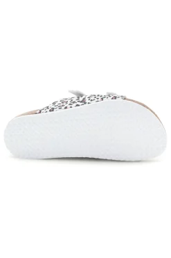 Ciabatte Bianche con Stampa Animalier Pitt kids 14459