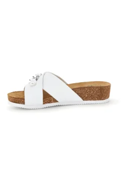 Ciabatte bianco sottopiede in vera pelle Pittarello eco 293A121SR