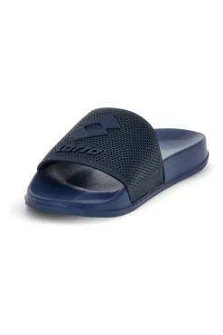Ciabatte blu con fascia traforata Lotto Moku III Slide