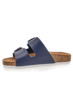 Ciabatte Blu Con Plantare In Vera Pelle Pittarello Bio 257206