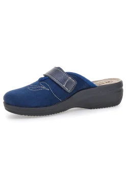 Ciabatte blu con ricamo floreale e chiusura regolabile Inblu 17 LV