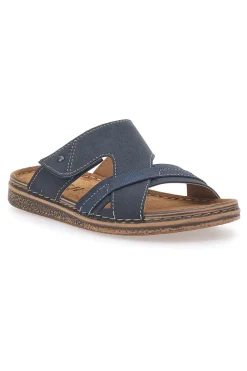 Ciabatte Blu con Sottopiede in Pelle Jerpoint 10104BESY
