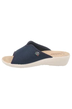 Ciabatte blu con sottopiede in vera pelle antiscivolo Fly Flot 90T40429FE
