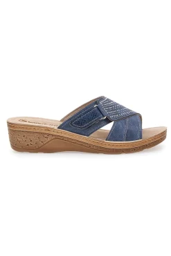 Ciabatte Blu Con Strass Inblu 02 Pv