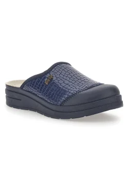 Ciabatte Blu con Tomaia in Pelle Effetto Lucido BIO UP 753