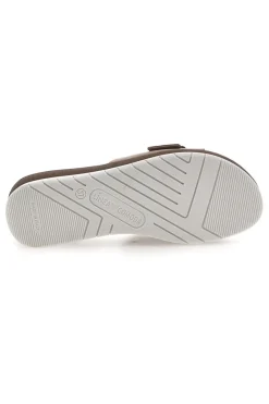 Ciabatte bronzo con fibbia e plantare comfort Linea Comoda 7185