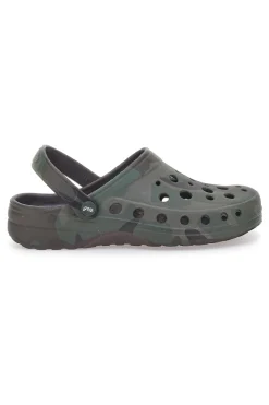 Ciabatte Clog verde militare comode e leggere da uomo Woz 3