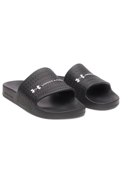 Ciabatte da piscina nere con fascia logata Under armour 6007528 001