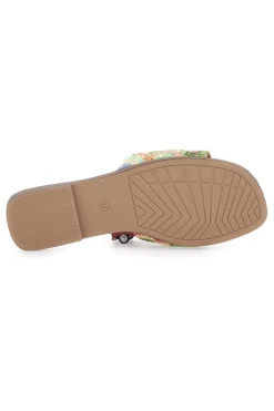 Ciabatte Flat Multicolor Con Morsetto Dorato First Lady 467